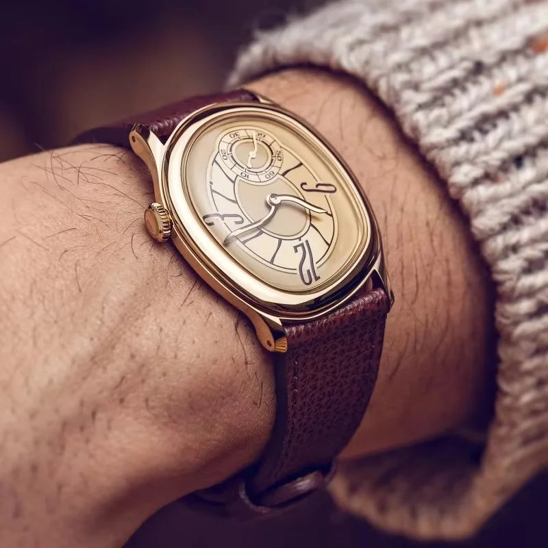 Herrenuhr Uhren für Herren Business Herrenuhr Luxus Lederarmband Quarzuhr Freizeit Uhr Geschenk Montres Hommes