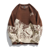 Suéter Jacquard de Montaña con Cuello Redondo