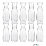 Transparente gestreifte Vintage-Vasen aus Kunststoff