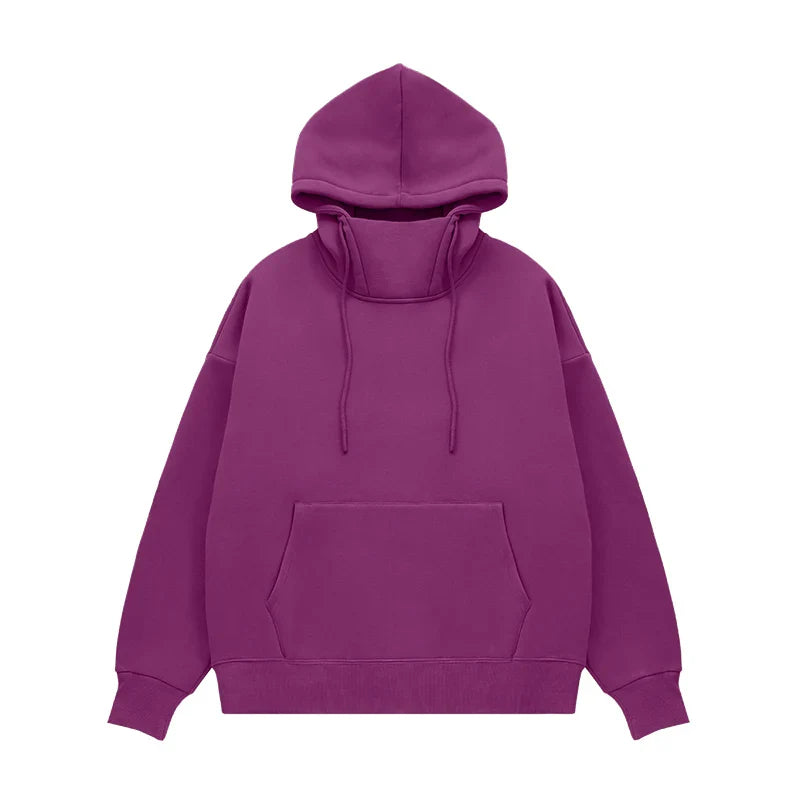 Basic Thick Fleece High Neck Hoodies