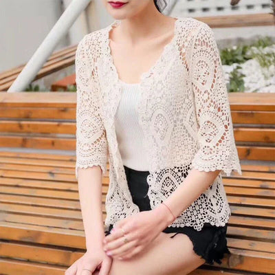 Women Knitted Hollow Handmade Crochet Floral