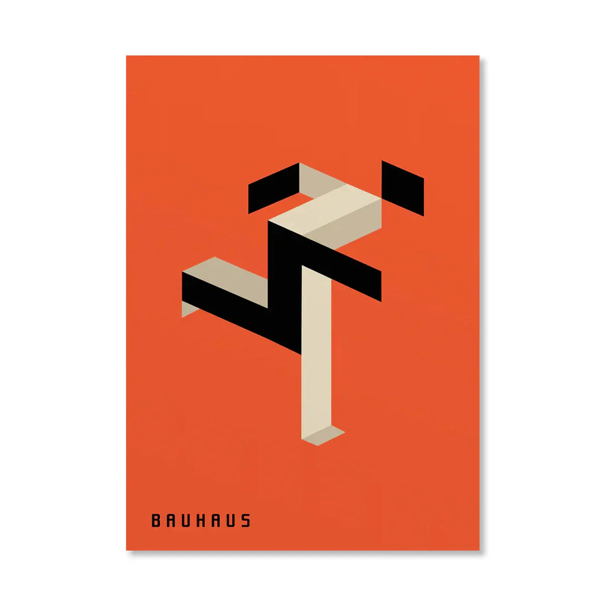 Póster geométrico naranja - Arte pop