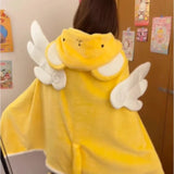 Yellow Sakura Kerberos Office Nap Blanket