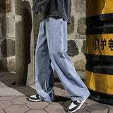 Solid Color Straight Leg Jeans