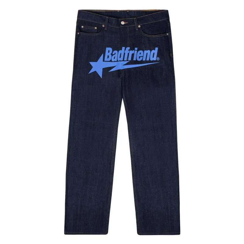 Retro Baggy Black High Waist Jeans