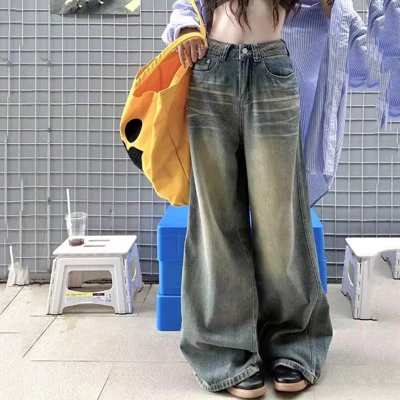 Y2K Denim High Waist Baggy Jeans