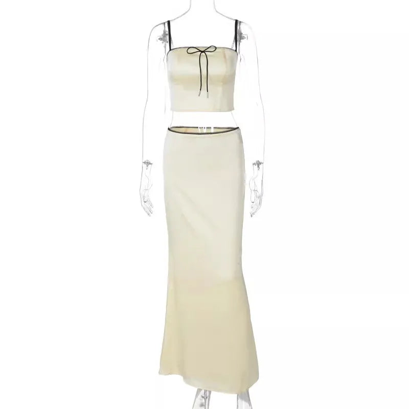 Y2K Maxi Skirt & Top Set