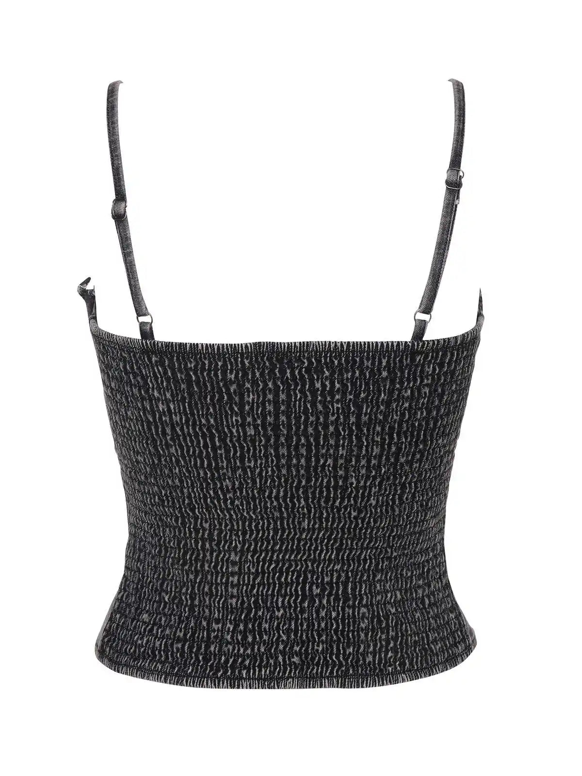 Women Dark Academia Denim Cami Halter Top