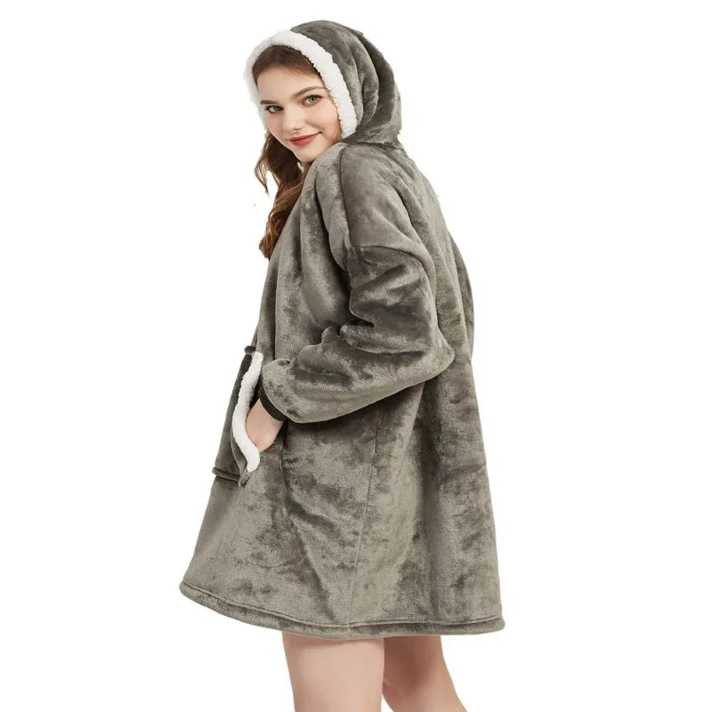Winter Wearable Blankets Soft Warm Sweatshirt