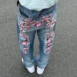Cherry Blossom Straight Leg Jeans