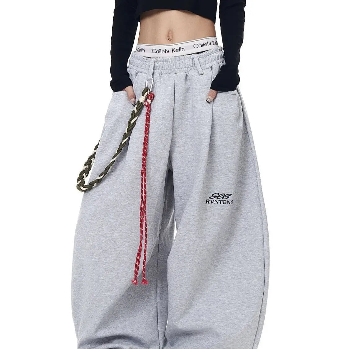 Belted Super Baggy Pants