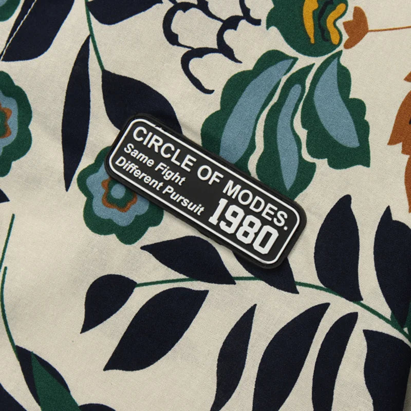 Trendy Hawaiian Plant Print Shirt