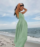 Summer Linen Midi Dress