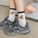 Polka Dot Spring Middle Tube Socks