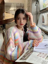 Soft Girl Stripped Knitted Sweater