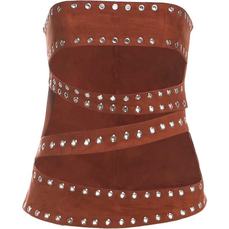 Cyperpunk Hollowed Out Crop Top