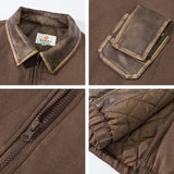 Koreanische Cozy Gesteppte Retro Cargo Jacke