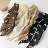 Floral Lace Triangular Head Scarf
