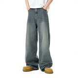Sandblasted Straight Leg Jeans