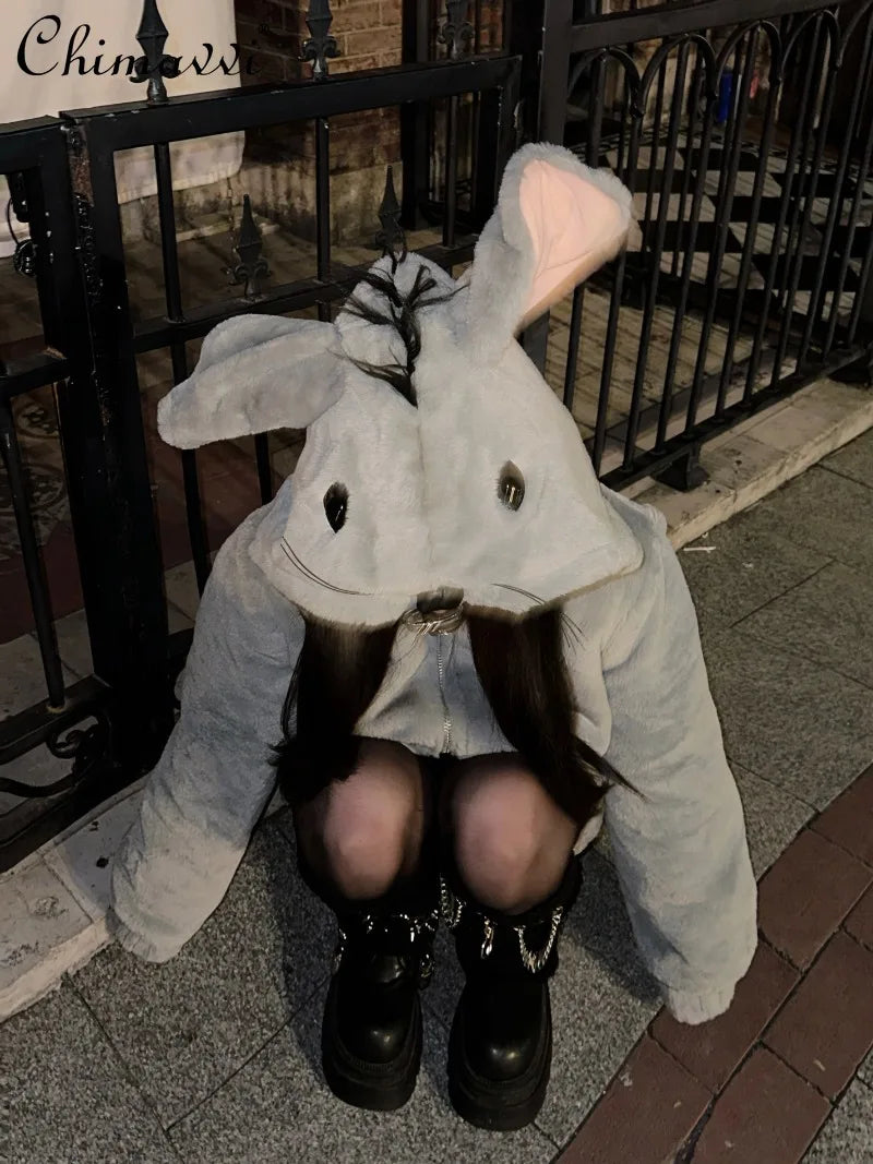 Cute Mouse Halloween Fur Jacket