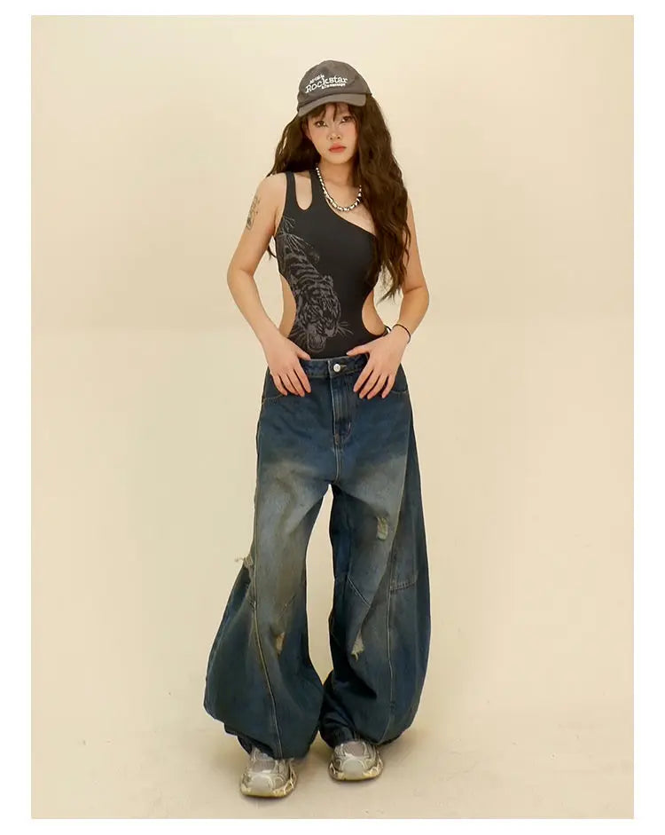 Y2k Trendy Loose Retro Wide Leg Jeans