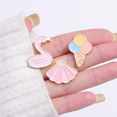 Beach Sandals Ice Cream Pins