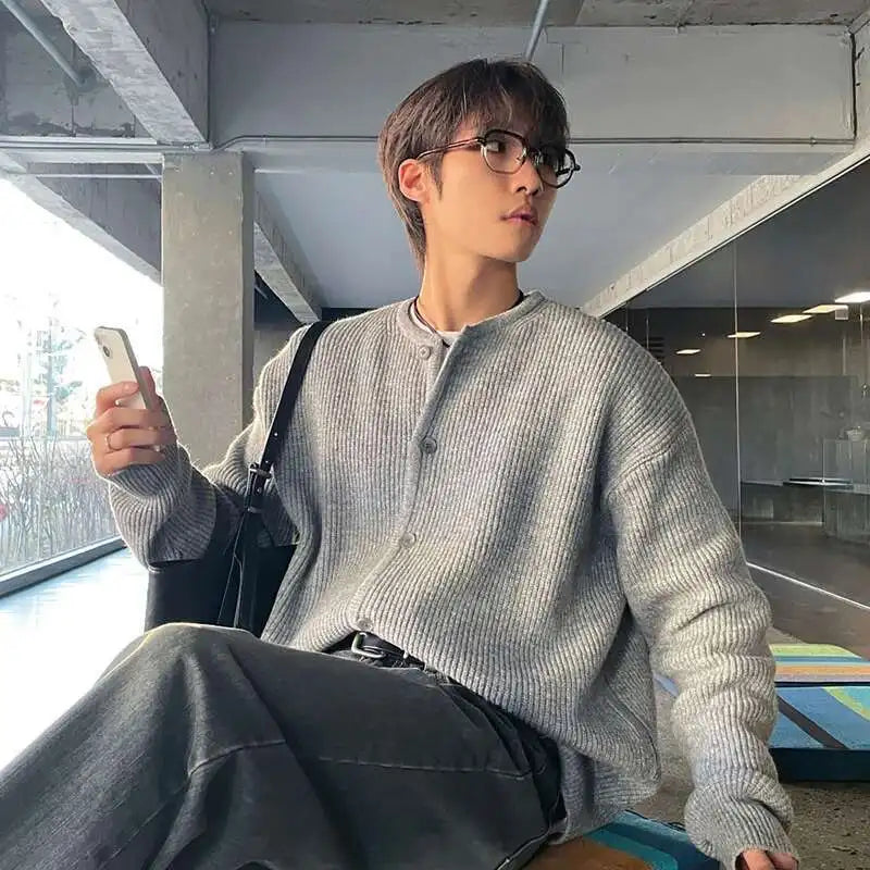Knitted Korean Style Loose Cardigan