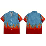 Flame Graphic Hawaiian Shirt