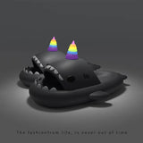 Thick Sole Night Glow Shark Slippers