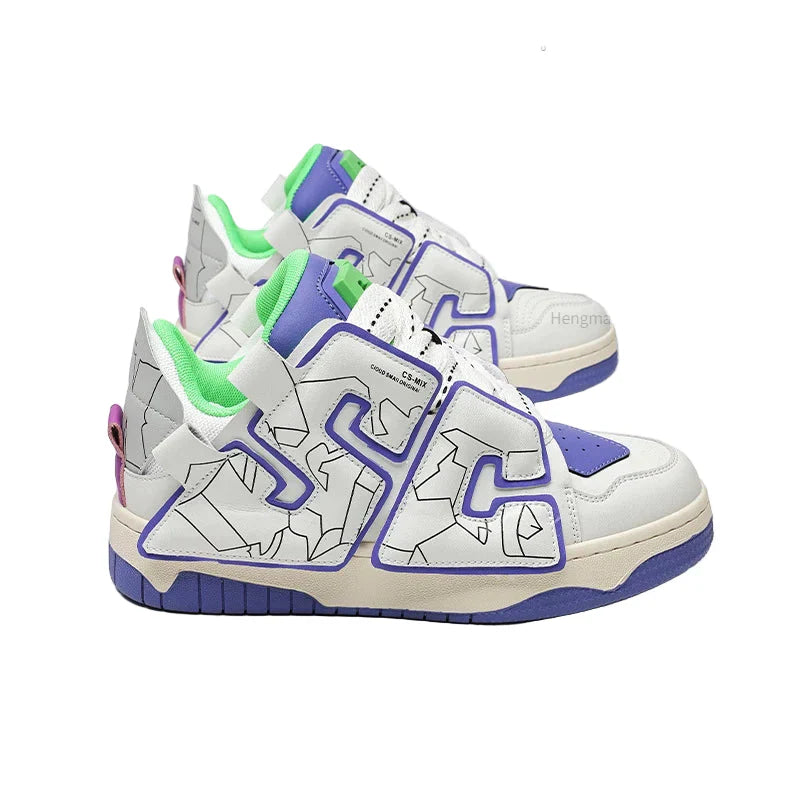 Retro Punk Bunte Schul-Sneaker