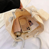 Knitted Rope Handle Shoulder Bag