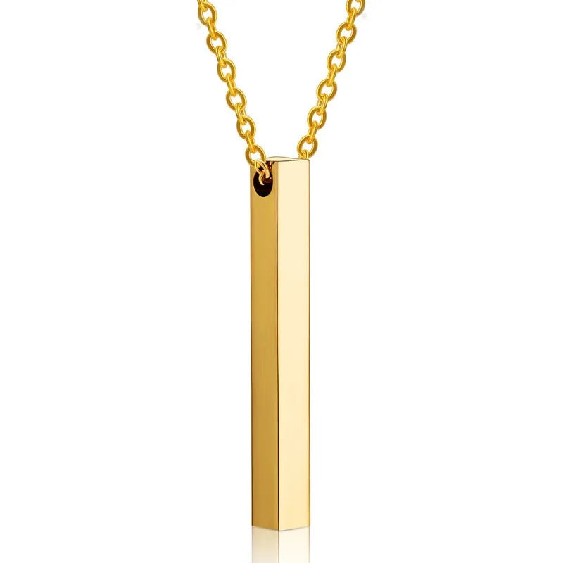 Vertical Rectangular Bar Necklace