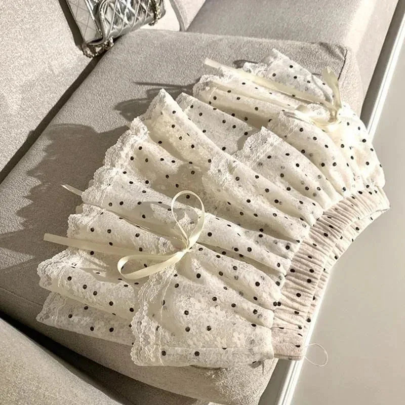 Kawaii Japanese Lace Bow Mini Skirt