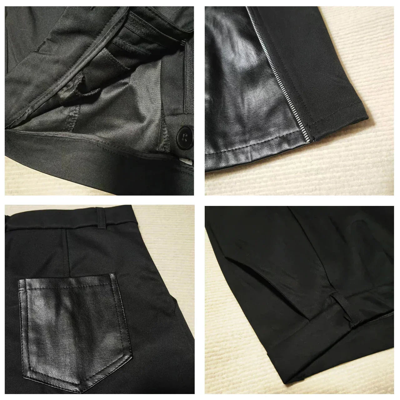 Zipper Wide Leg Pants