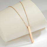 Vertical Rectangular Bar Necklace