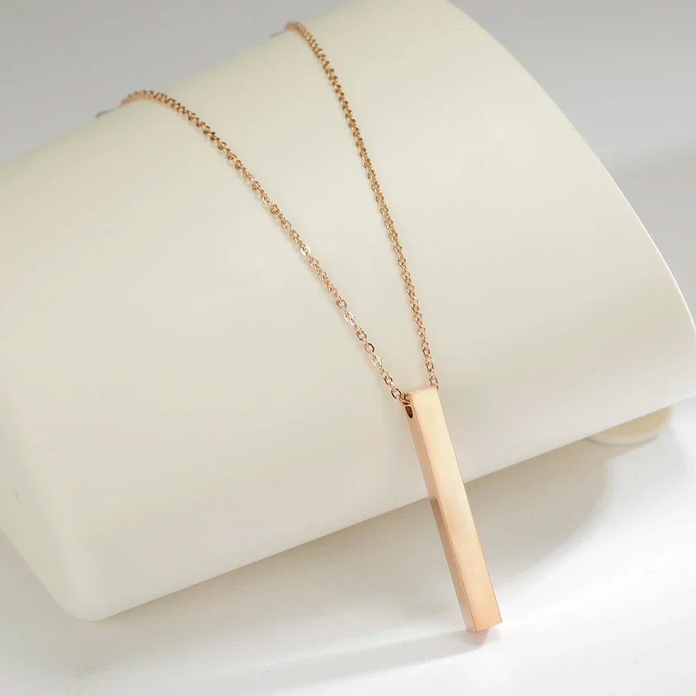 Vertical Rectangular Bar Necklace
