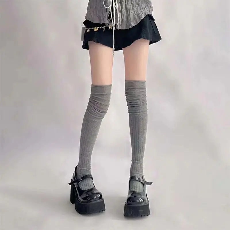Thick Knit Thigh High Socks