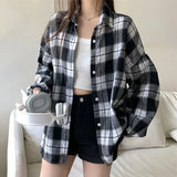 Stylish Black Plaid Flannel Jacket T-Shirt