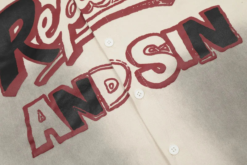 Vintage Spray Painted Dirty Letter T-Shirt