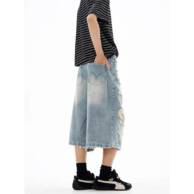 Vintage Blue Denim Jorts