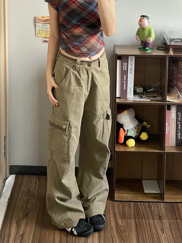 Pantalones Cargo Informales Vintage para Mujer
