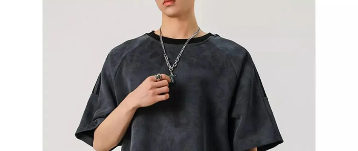 Retro Striped Tie-Dyed Loose T-Shirt