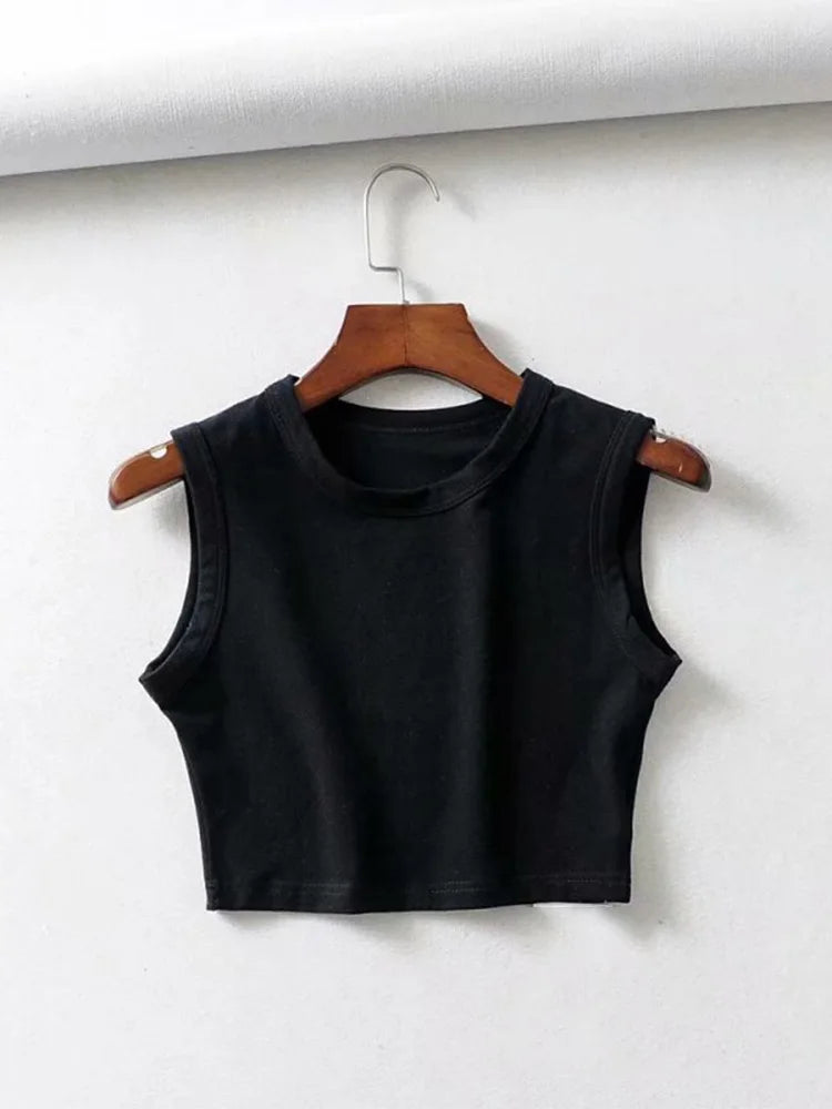 Summer Vintage White Crop Tops