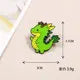 Recreational Pixel Style Dinosaur Carton Metal Brooch
