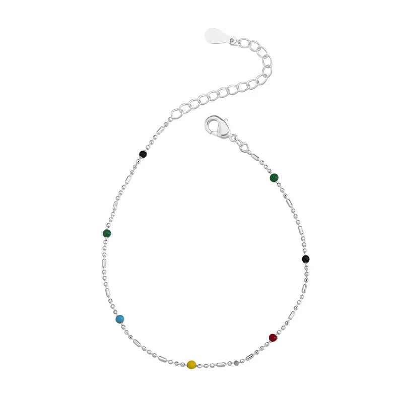 Vibrant Rainbow Dopamine Bean Necklace