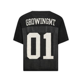 Breathable Crew Neck Jacquard Knit T-Shirt