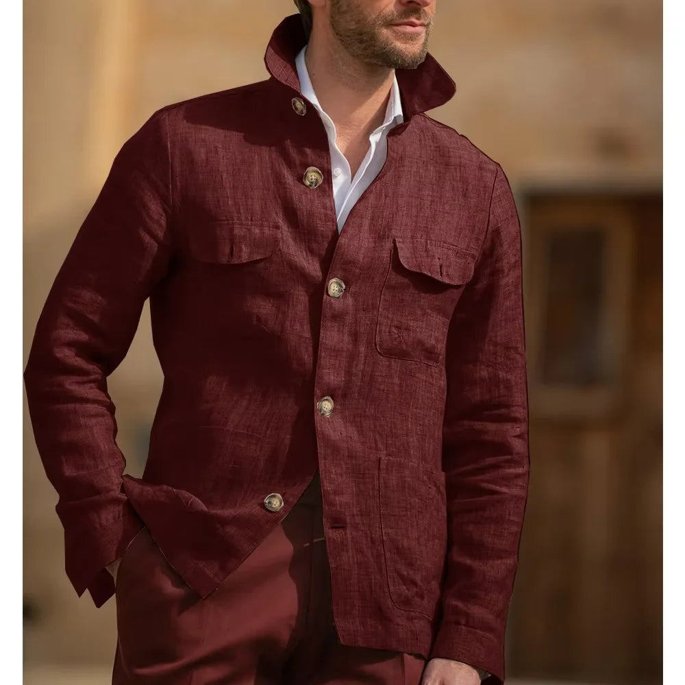Vintage Linen Safari Jacket