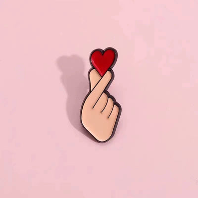 Cartoon Heart Badge Pin
