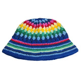 Crochet Striped Contrast Fisherman Hat