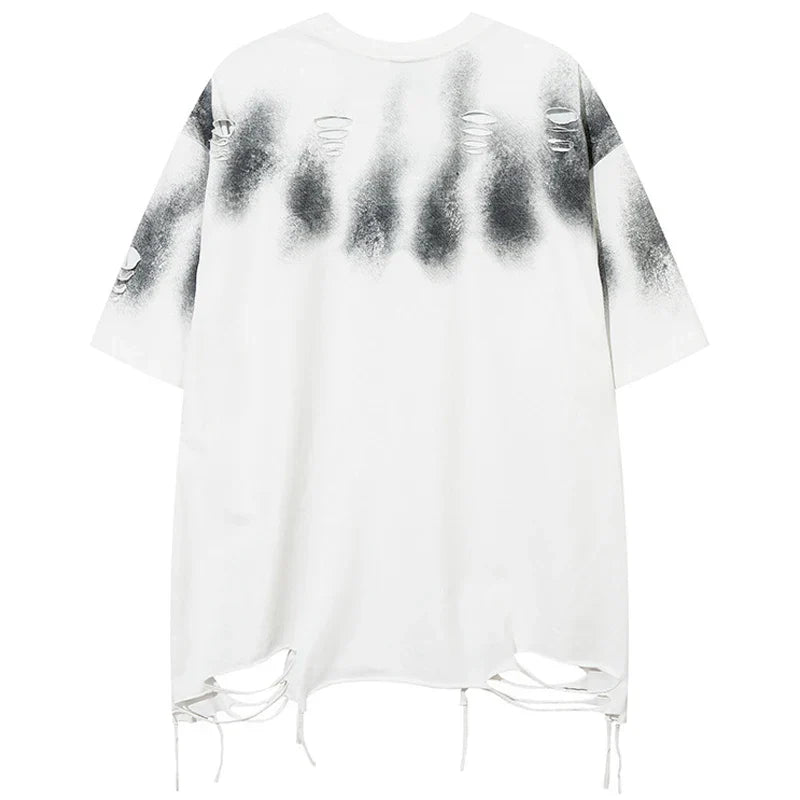 Distressed Crew Neck T-Shirt